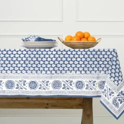 Pomegranate Inc Pom Buti Denim Tablecloth Outlet