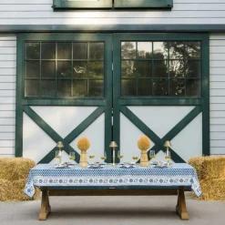 Pomegranate Inc Pom Buti Denim Tablecloth Outlet