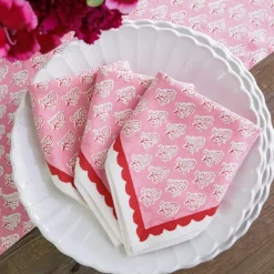 Pomegranate Inc Pom Buti Pink Napkin | Set of 4 New