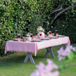 Pomegranate Inc Pom Buti Pink Tablecloth New