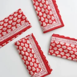 Pomegranate Inc Pom Buti Red Napkin | Set of 4 Online