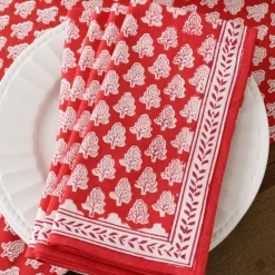 Pomegranate Inc Pom Buti Red Napkin | Set of 4 Online
