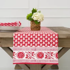 Pomegranate Inc Pom Buti Red Table Runner
