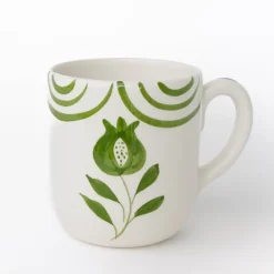 Pomegranate Inc Pomegranate Crest Green Mug | Set of 2