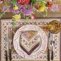 Pomegranate Inc Pomegranate Garden Plum & Ochre Placemat | Set of 4 Hot
