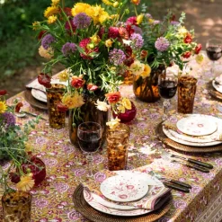 Pomegranate Inc Pomegranate Garden Plum & Ochre Tablecloth New