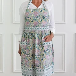 Pomegranate Inc Pomegranate Garden Teal & Lilac Apron