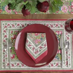 Pomegranate Inc Pomegranate Garden Wine & Rose Placemat |Set of 4 New