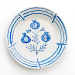 Pomegranate Inc Pomegranate Trio Sketch Cobalt Blue Salad Plate | Set of 2 Clearance