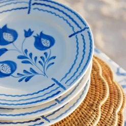 Pomegranate Inc Pomegranate Trio Sketch Cobalt Blue Salad Plate | Set of 2 Clearance