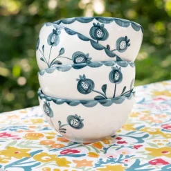 Pomegranate Inc Pomegranate Trio Vine Teal Bowl | Set of 2 Online