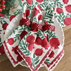 Pomegranate Inc Red Round Resin Beaded Napkin Ring | Set of 4 Outlet
