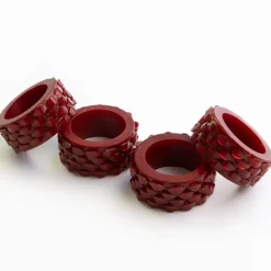 Pomegranate Inc Red Round Resin Beaded Napkin Ring | Set of 4 Outlet