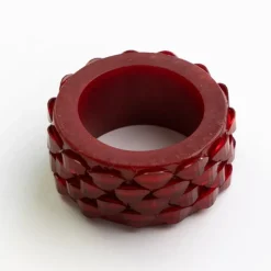 Pomegranate Inc Red Round Resin Beaded Napkin Ring | Set of 4 Outlet