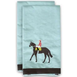 Pomegranate Inc Riders Up Horse and Jockey Tea Towels Best