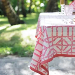 Pomegranate Inc Rose Bamboo Tablecloth New