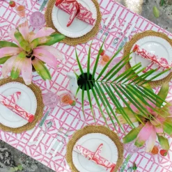 Pomegranate Inc Rose Bamboo Tablecloth New