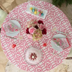Pomegranate Inc Rose Bamboo Tablecloth New