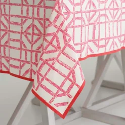 Pomegranate Inc Rose Bamboo Tablecloth New