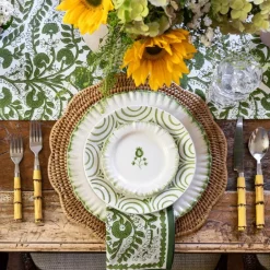 Pomegranate Inc Ruffled Green Appetizer Plate | Set of 4 Discount