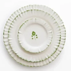 Pomegranate Inc Ruffled Green Dinner Plate | Set of 2 Outlet