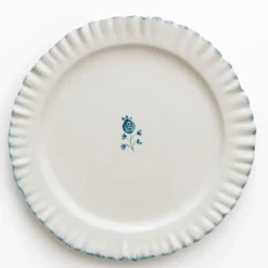Pomegranate Inc Ruffled Teal Dinner Plate | Set of 2 Hot