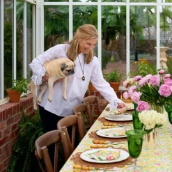 Pomegranate Inc 70s Flower Tablecloth New