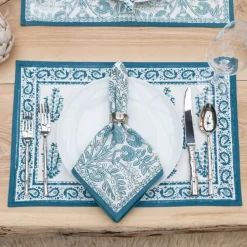 Pomegranate Inc Sagar Aqua Placemat | Set of 4 Clearance