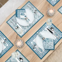 Pomegranate Inc Sagar Aqua Placemat | Set of 4 Clearance