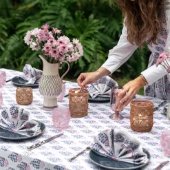 Pomegranate Inc Sagar Blue & Magenta Tablecloth Sale