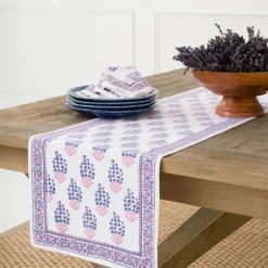 Pomegranate Inc Sagar Blue & Magenta Table Runner Clearance