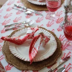 Pomegranate Inc Sagar Red & Pink Napkin | Set of 4 Hot