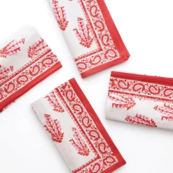 Pomegranate Inc Sagar Red & Pink Napkin | Set of 4 Hot
