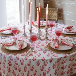 Pomegranate Inc Sagar Red & Pink Tablecloth