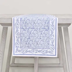 Pomegranate Inc Tapestry Blue Table Runner Sale