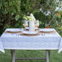 Pomegranate Inc Tapestry Blue Tablecloth New