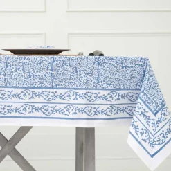 Pomegranate Inc Tapestry Blue Tablecloth New