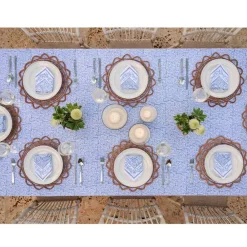 Pomegranate Inc Tapestry Blue Tablecloth New