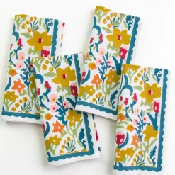 Pomegranate Inc Teal Garden Napkin | Set of 4 Clearance