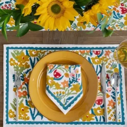 Pomegranate Inc Teal Garden Placemat | Set of 4 New