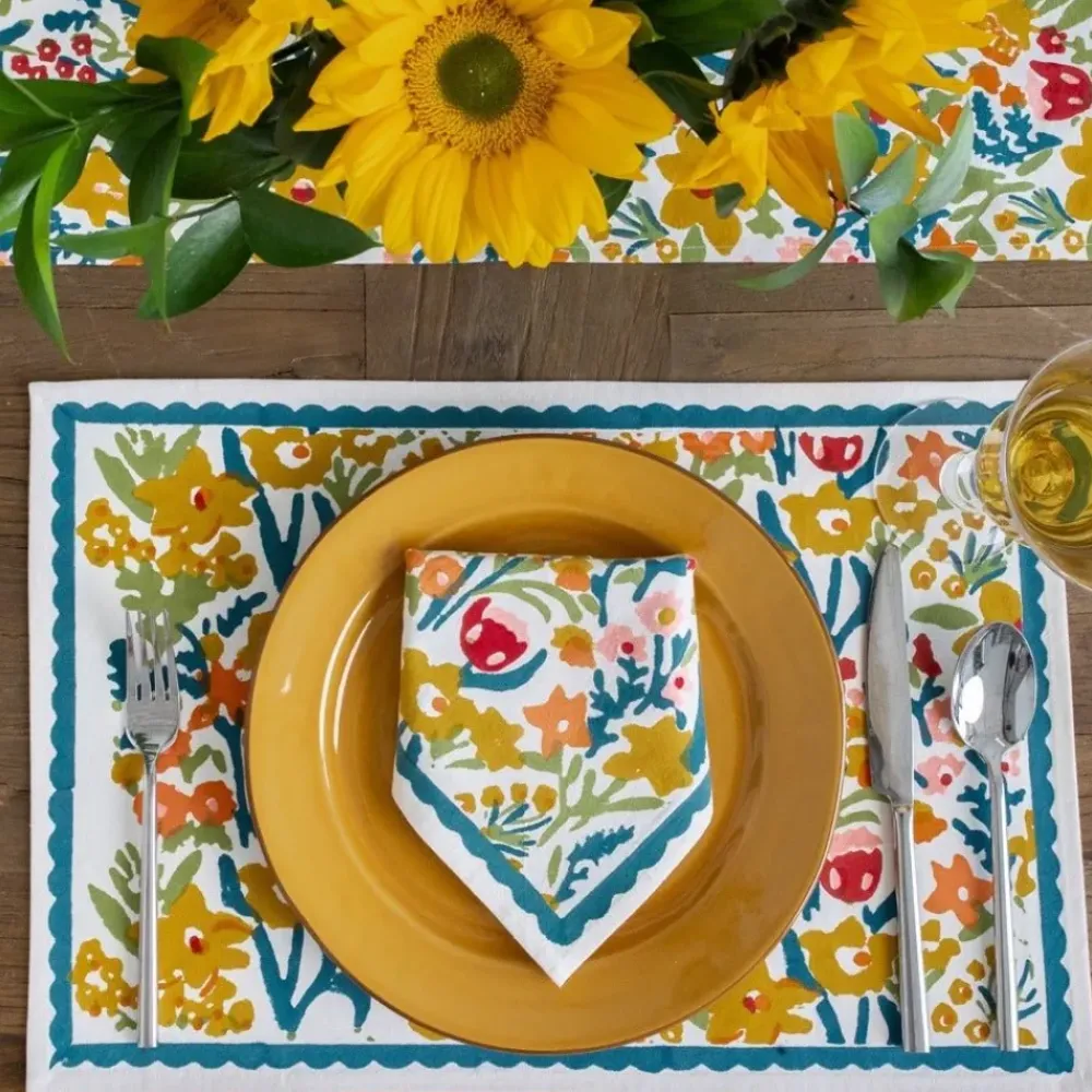 Pomegranate Inc Teal Garden Placemat | Set of 4 New