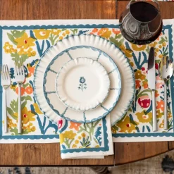 Pomegranate Inc Teal Garden Placemat | Set of 4 New
