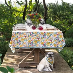 Pomegranate Inc Teal Garden Tablecloth Hot