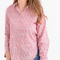 Pomegranate Inc Tulip Sundial Mauveglow Button Down Blouse New