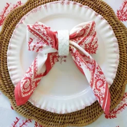 Pomegranate Inc White Round Resin Beaded Napkin Ring | Set of 4 Discount