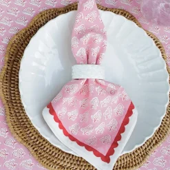 Pomegranate Inc White Round Resin Beaded Napkin Ring | Set of 4 Discount