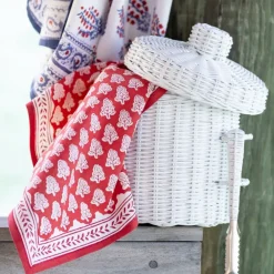 Pomegranate Inc White Wicker Lidded Ice Bucket Discount