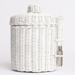 Pomegranate Inc White Wicker Lidded Ice Bucket Discount