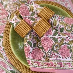 Pomegranate Inc Wicker Napkins Rings (Set of 4) Discount