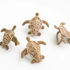 Pomegranate Inc Wooden Bead Turtle Napkin Ring | Set of 4 Online